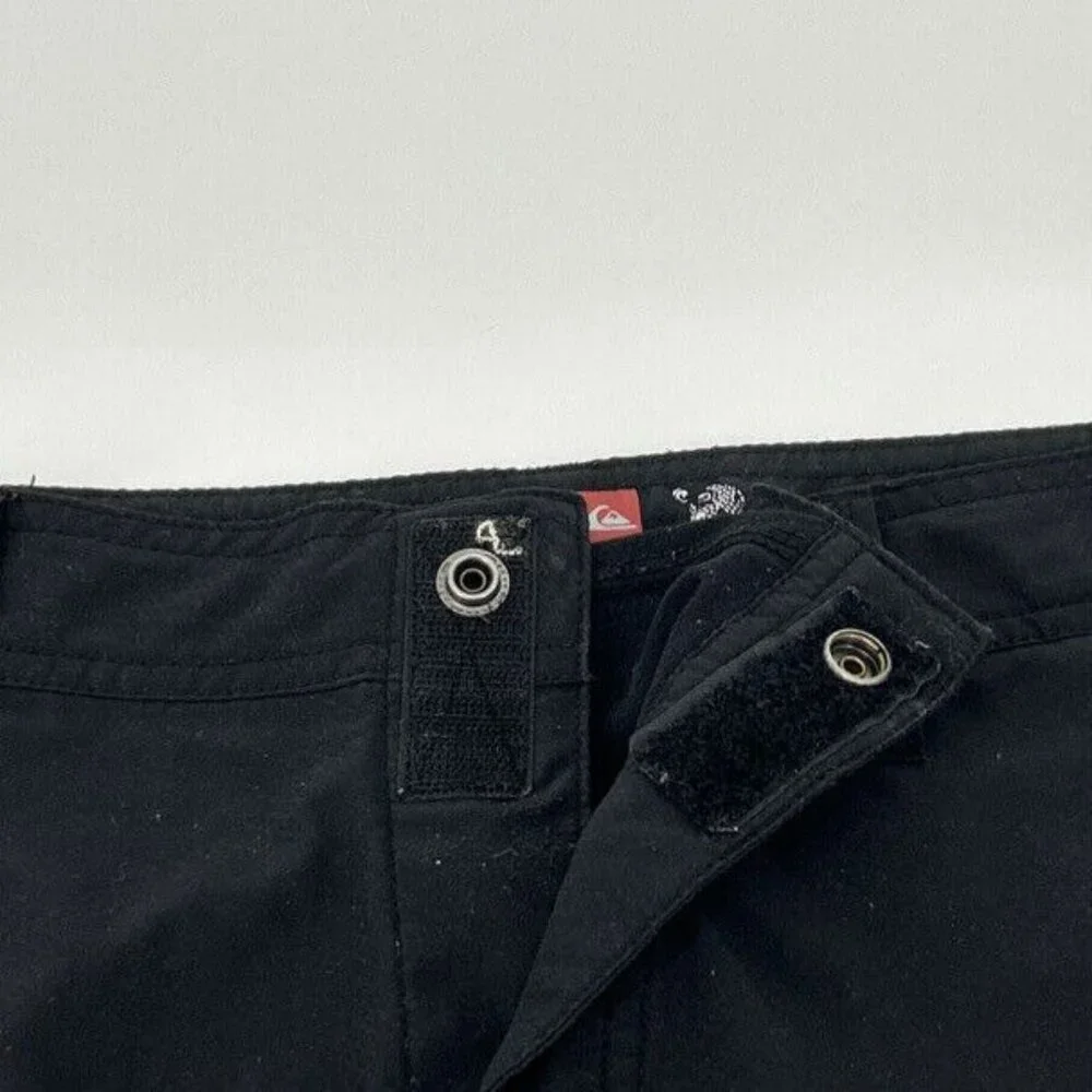 Quiksilver Board Shorts Men's 32 Black‎ Amphibians Dry Dock Flat Front 10
